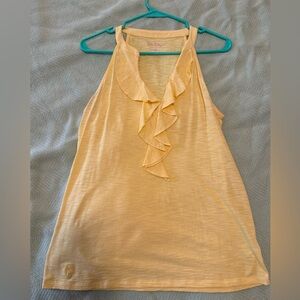 Lilly Pulitzer Yellow Ruffle Top